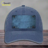 Light Blue Oil Rubbed Solid Novelty License Plate Hat Unconstructed Cotton / Navy