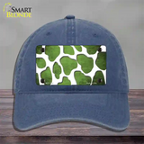 Lime Green White Giraffe Oil Rubbed Novelty License Plate Hat Unconstructed Cotton / Navy