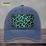 Mint Black Cheetah Oil Rubbed Novelty License Plate Hat Unconstructed Cotton / Navy