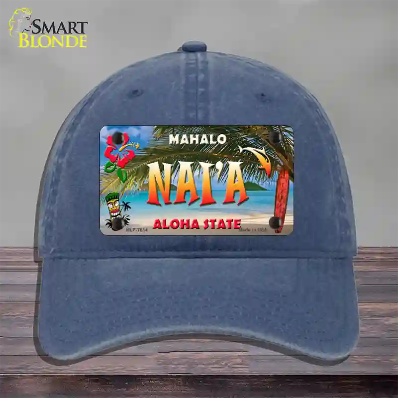 Naia Hawaii State Novelty License Plate Hat Unconstructed Cotton / Navy