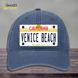 Venice Beach California Novelty License Plate Hat Unconstructed Cotton / Navy