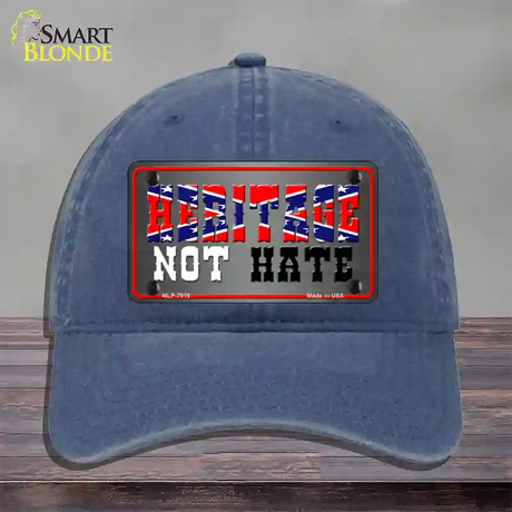 Heritage Not Hate Novelty License Plate Hat Unconstructed Cotton / Navy