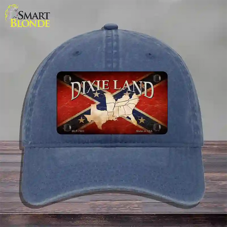 Dixie Land Novelty License Plate Hat Unconstructed Cotton / Navy