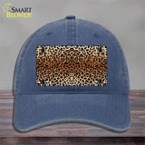 Cheetah Print Novelty License Plate Hat Unconstructed Cotton / Navy