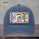 Dream Big Wood License Plate Art Novelty License Plate Hat Unconstructed Cotton / Navy