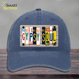 Gypsy Soul Wood License Plate Art Novelty License Plate Hat Unconstructed Cotton / Navy