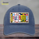 True Blood Wood License Plate Art Novelty License Plate Hat Unconstructed Cotton / Navy