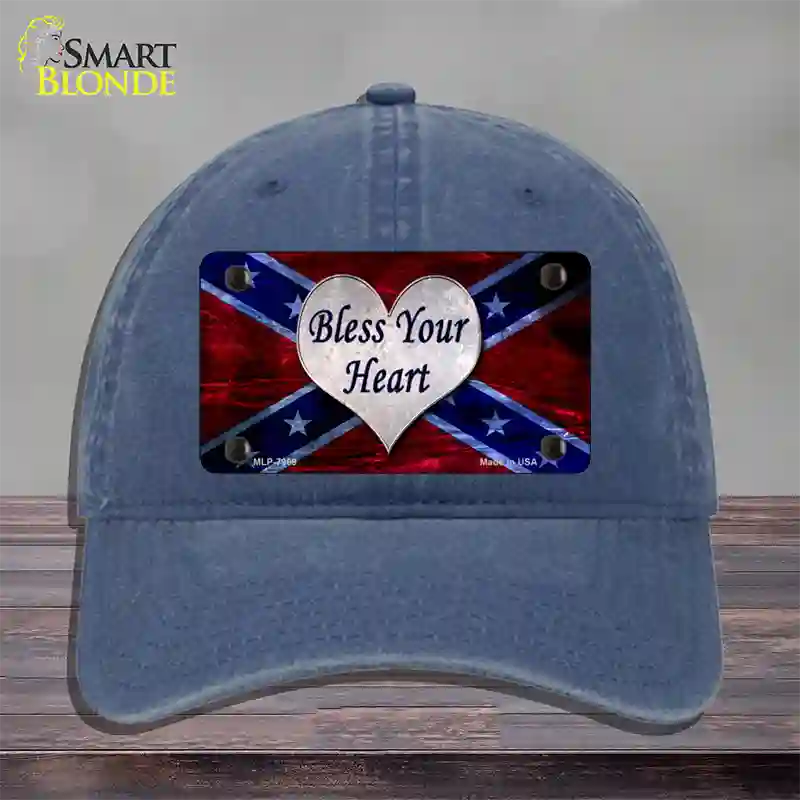 Bless Your Heart Novelty License Plate Hat Unconstructed Cotton / Navy