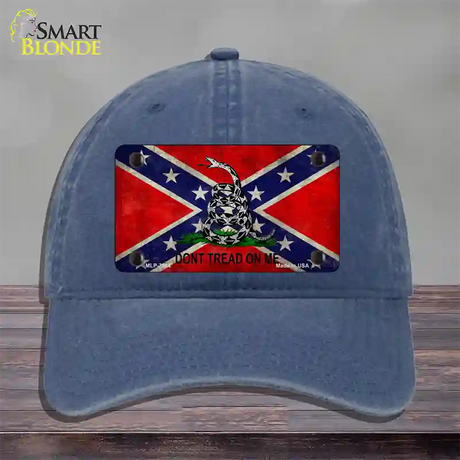 Confederate Dont Tread Novelty License Plate Hat Unconstructed Cotton / Navy