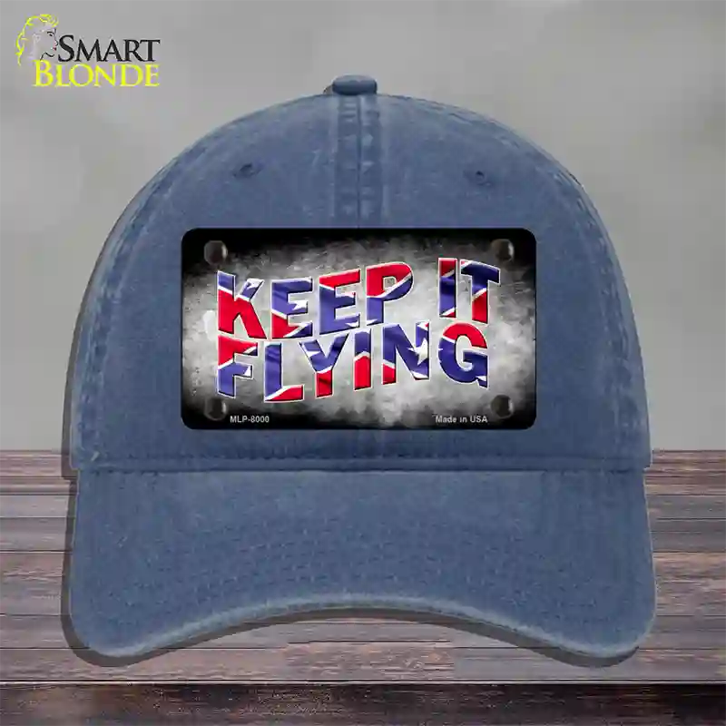 Keep It Flying Novelty License Plate Hat Unconstructed Cotton / Navy