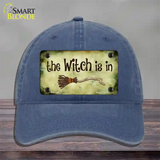 The Witch Is In Novelty License Plate Hat Unconstructed Cotton / Navy