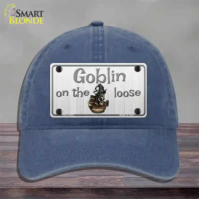 Goblin On The Loose Novelty License Plate Hat Unconstructed Cotton / Navy