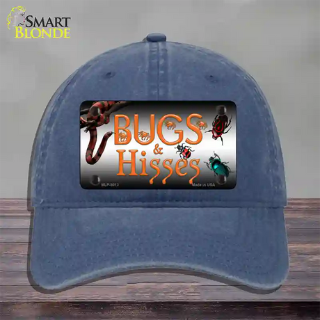 Bugs & Hisses Novelty License Plate Hat Unconstructed Cotton / Navy