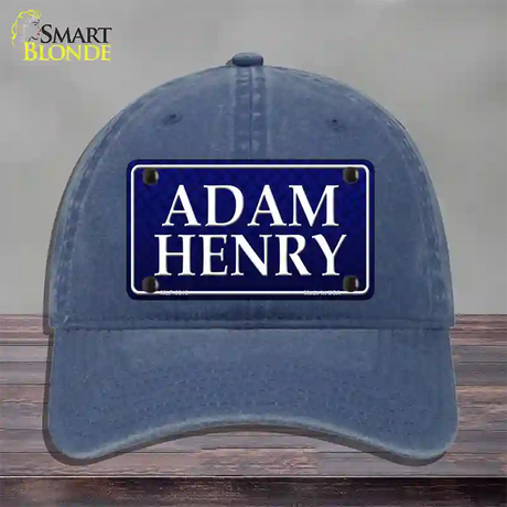 Adam Henry Novelty License Plate Hat Unconstructed Cotton / Navy