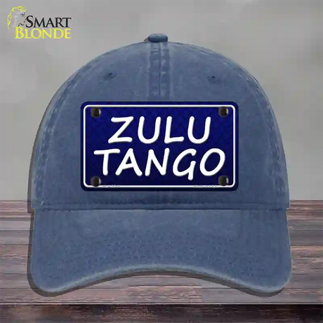 Zulu Tango Novelty License Plate Hat Unconstructed Cotton / Navy