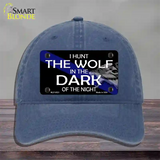 Hunt The Wolf Novelty License Plate Hat Unconstructed Cotton / Navy