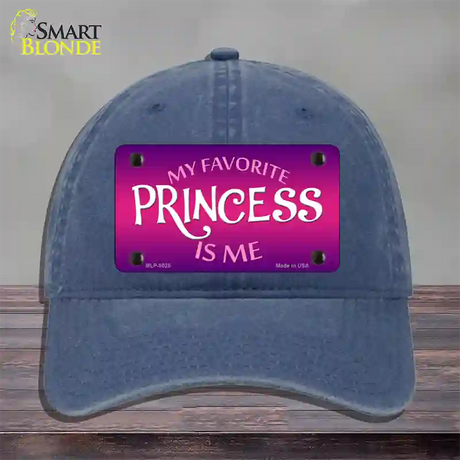 My Favorite Princess Is Me Novelty License Plate Hat Unconstructed Cotton / Navy