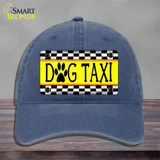 Dog Taxi Novelty License Plate Hat Unconstructed Cotton / Navy