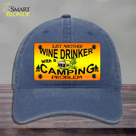 Just Another Wine Drinker Novelty License Plate Hat Unconstructed Cotton / Navy