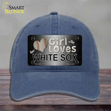 This Girl Loves Her White Sox Novelty License Plate Hat Unconstructed Cotton / Navy