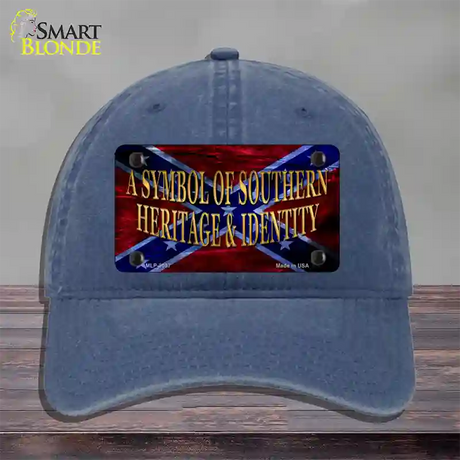 Symbol Of Southern Heritage Novelty License Plate Hat Unconstructed Cotton / Navy