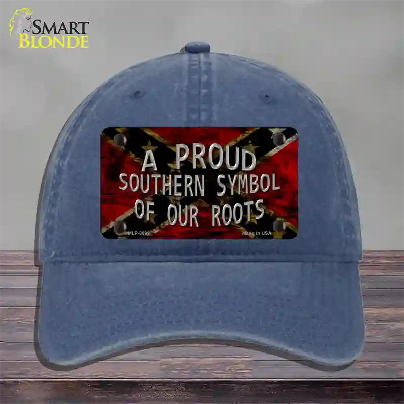 Symbol Of Our Roots Novelty License Plate Hat Unconstructed Cotton / Navy