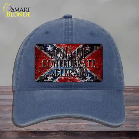 Sons Of Confederate Veterans Novelty License Plate Hat Unconstructed Cotton / Navy