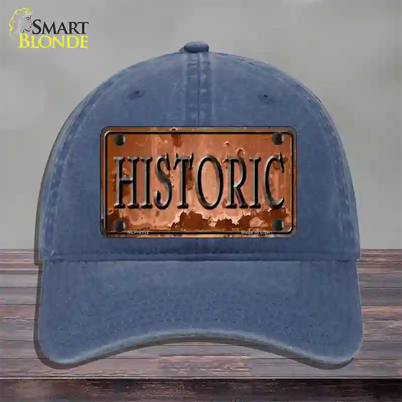 Historic Novelty License Plate Hat Unconstructed Cotton / Navy