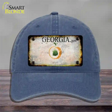 Georgia Rusty Blank Novelty License Plate Hat Unconstructed Cotton / Navy