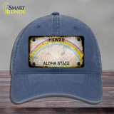 Hawaii Rusty Blank Novelty License Plate Hat Unconstructed Cotton / Navy