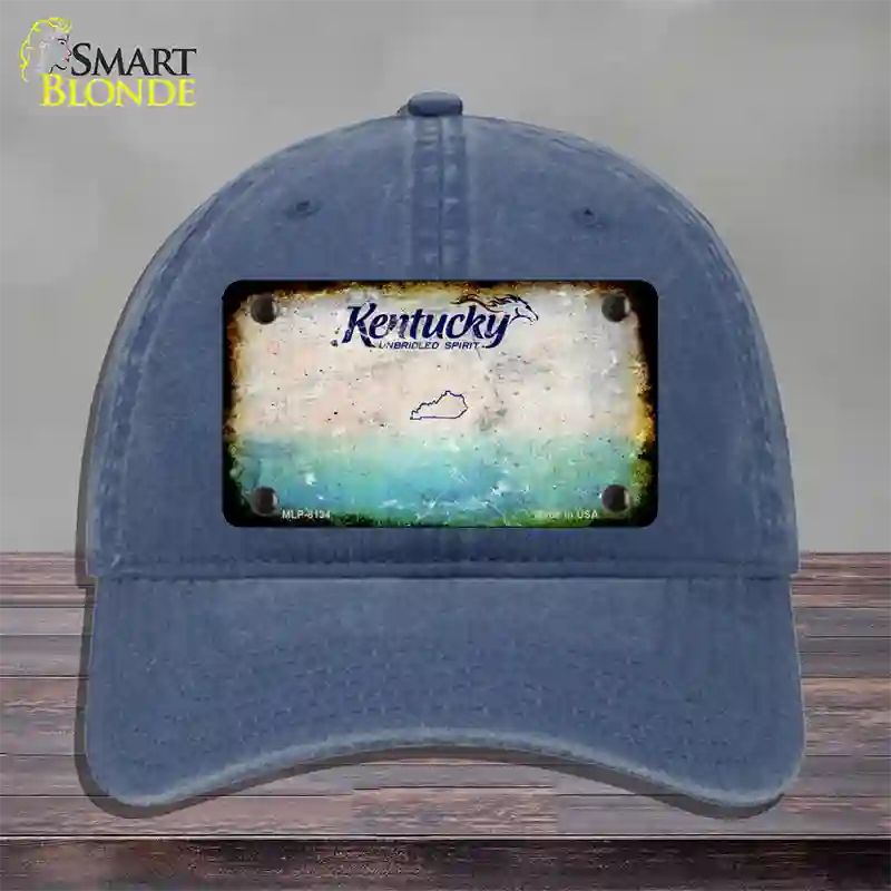 Kentucky Rusty Blank Novelty License Plate Hat Unconstructed Cotton / Navy