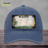 Maine Rusty Blank Novelty License Plate Hat Unconstructed Cotton / Navy