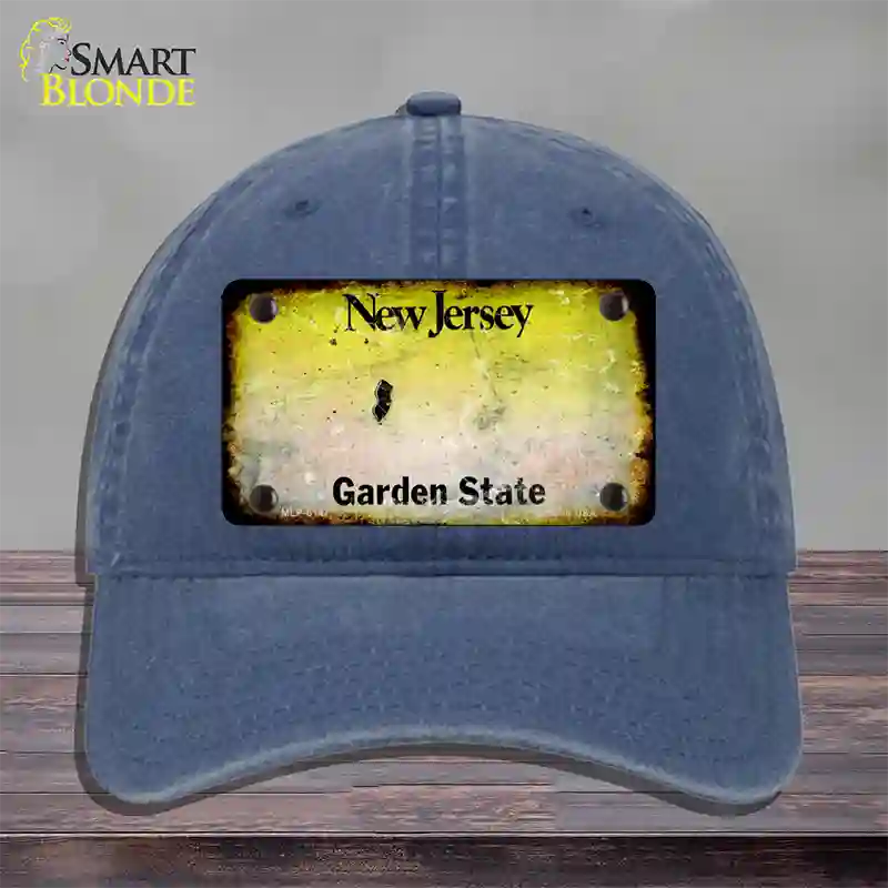 New Jersey Rusty Blank Novelty License Plate Hat Unconstructed Cotton / Navy