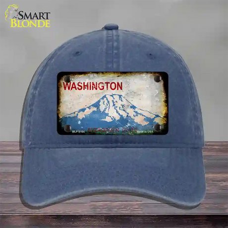 Washington Rusty Blank Novelty License Plate Hat Unconstructed Cotton / Navy