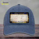 West Virginia Rusty Blank Novelty License Plate Hat Unconstructed Cotton / Navy