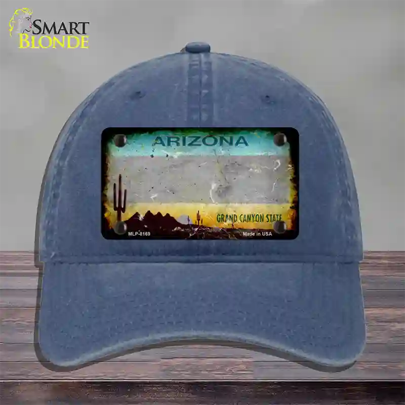 Arizona State Blank Novelty License Plate Hat Unconstructed Cotton / Navy / Gray Arizona Sunset (1455):https | Rusty | Yes