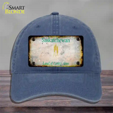 Saskatchewan Rusty Blank Novelty License Plate Hat Unconstructed Cotton / Navy