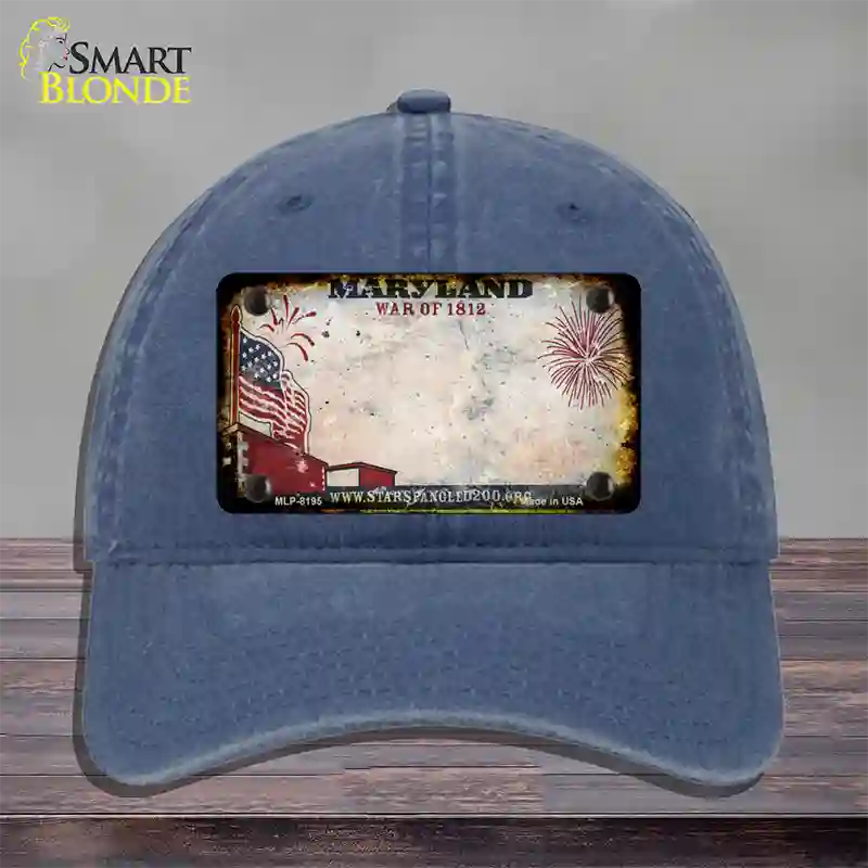 Maryland War of 1812 Rusty Blank Novelty License Plate Hat Unconstructed Cotton / Navy