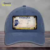 Indiana Rusty Blank Novelty License Plate Hat Unconstructed Cotton / Navy