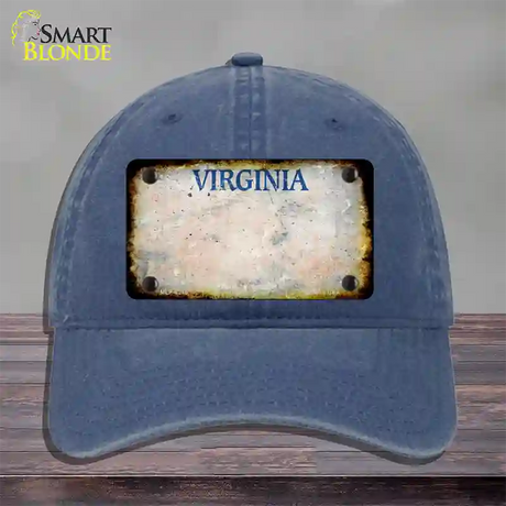 Virginia Old Dominion Rusty Blank Novelty License Plate Hat Unconstructed Cotton / Navy