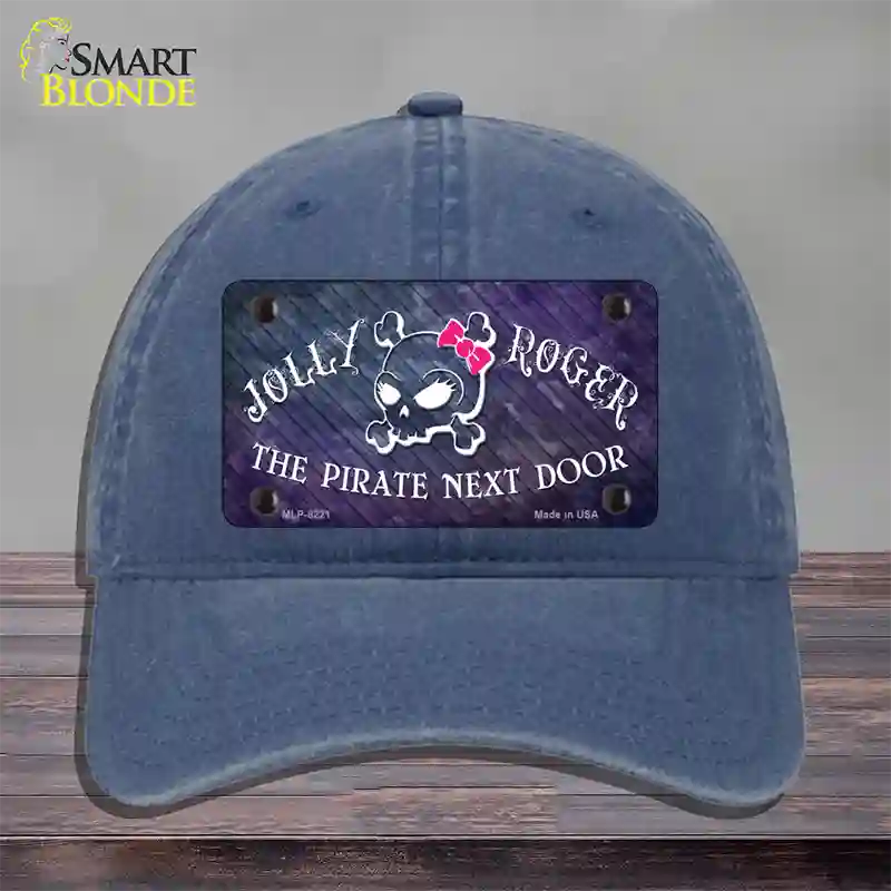 The Pirate Next Door Novelty License Plate Hat Unconstructed Cotton / Navy