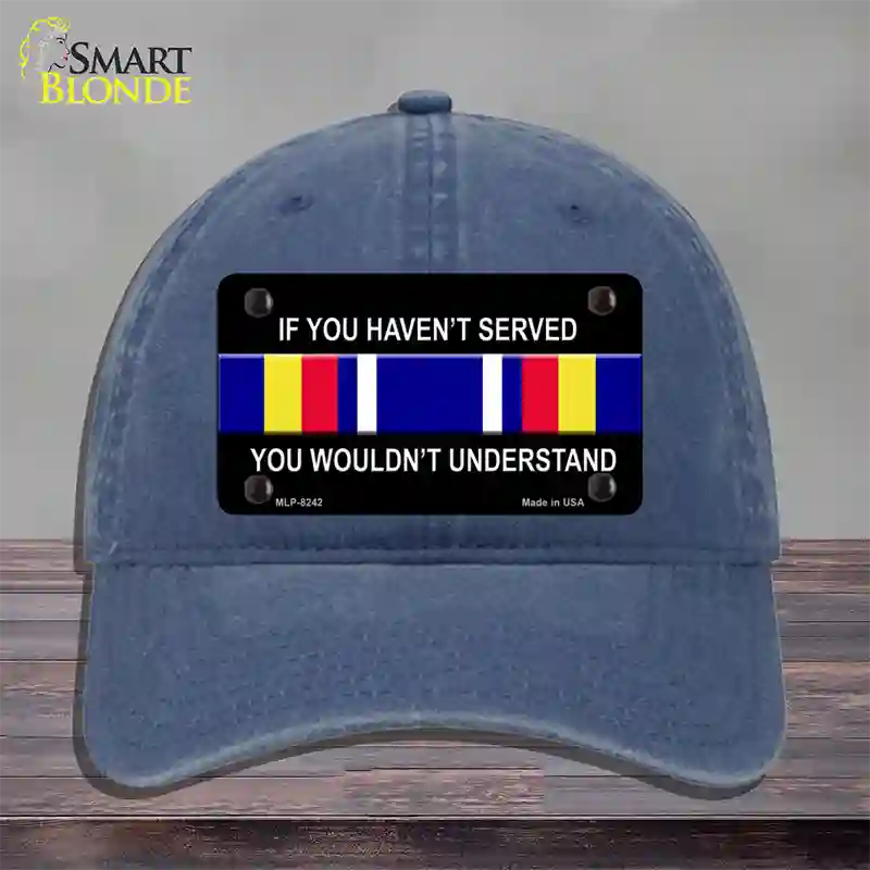 War On Terrorism Ribbon Novelty License Plate Hat Unconstructed Cotton / Navy