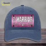 Pink Warrior Novelty License Plate Hat Unconstructed Cotton / Navy