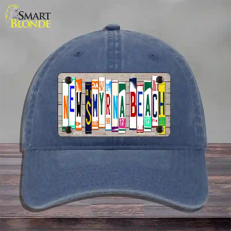 New Smyrna Beach Plate Art Novelty License Plate Hat Unconstructed Cotton / Navy