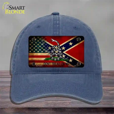 American Confederate Dont Tread Novelty License Plate Hat Unconstructed Cotton / Navy