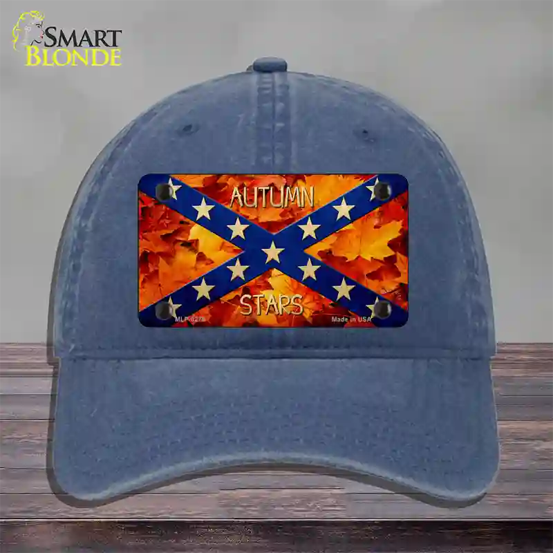 Autumn Stars Novelty License Plate Hat Unconstructed Cotton / Navy