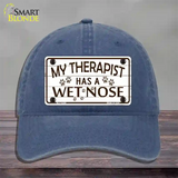 My Therapist Novelty License Plate Hat Unconstructed Cotton / Navy