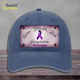 Leiomyosarcoma Cancer Ribbon Novelty License Plate Hat Unconstructed Cotton / Navy