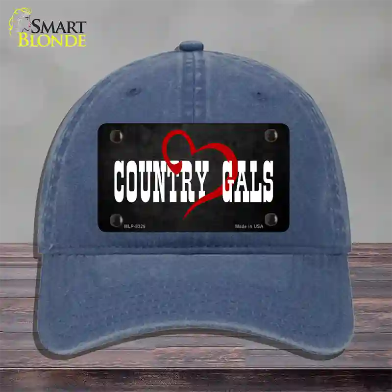 Country Gals Novelty License Plate Hat Unconstructed Cotton / Navy