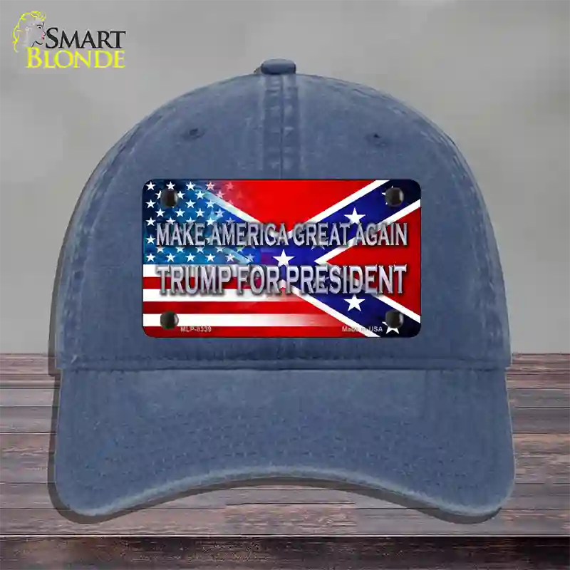 Make America Great Again Novelty License Plate Hat Unconstructed Cotton / Navy